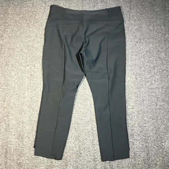 Athleta Stellar Crop Pant Womens XL Grey Ankle Length Zip Pocket Athleisure - Picture 2 of 9